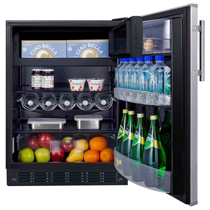 Summit 24 in. 5.0 cu. ft. Undercounter Refrigerator - Stainless Steel, , hires