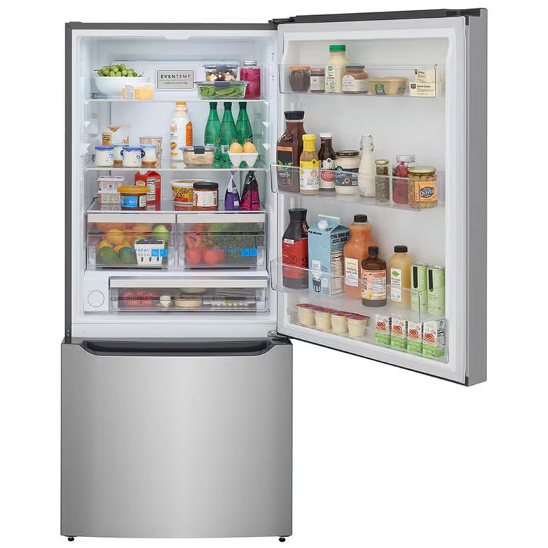 Frigidaire Gallery 30 in. 20.3 cu. ft. Bottom Freezer Refrigerator with Internal Water Dispenser - Stainless Steel, , hires