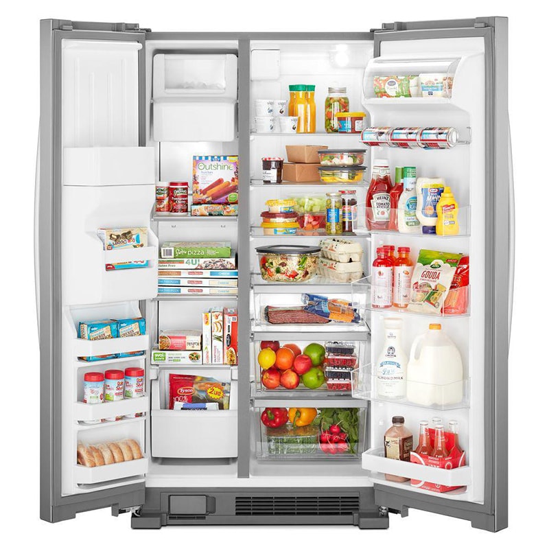 33 Inch Wide Refrigerator With Water And Ice Dispenser Whirlpool 33 in. 21.4 cu. ft. Side-by-Side Refrigerator with External