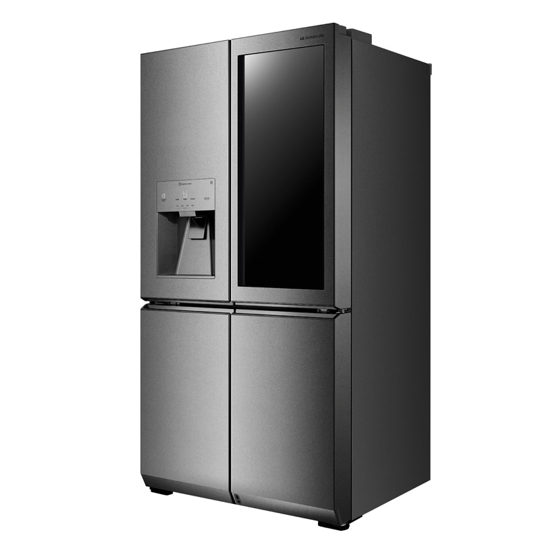 LG Signature InstaView 36 in. 30.8 cu. ft. Smart 4-Door French Door Refrigerator with Ice & Water Dispenser - Textured Steel, , hires