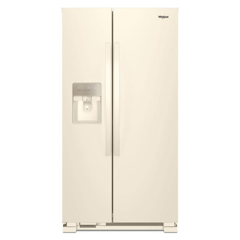 Whirlpool 36 in. 24.6 cu. ft. Side by Side Refrigerator with Ice & Water Dispenser - Biscuit, Biscuit, hires