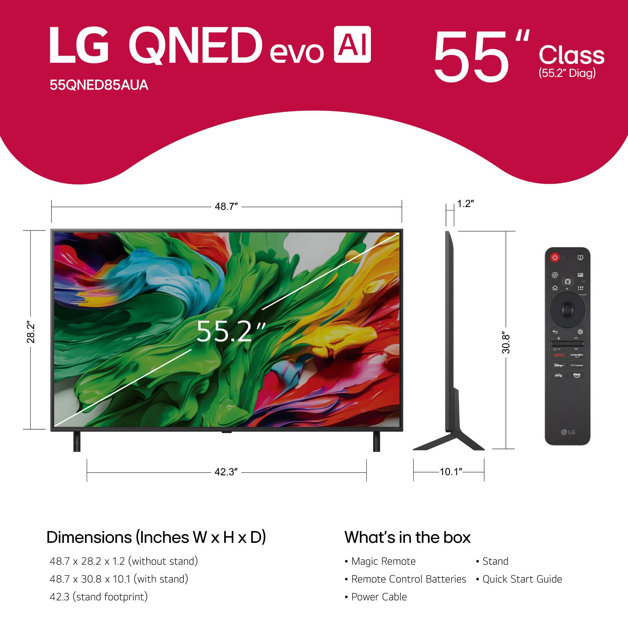 LG - 55" Class QNED85A Series QNED Mini-LED 4K UHD Smart webOS TV, , hires