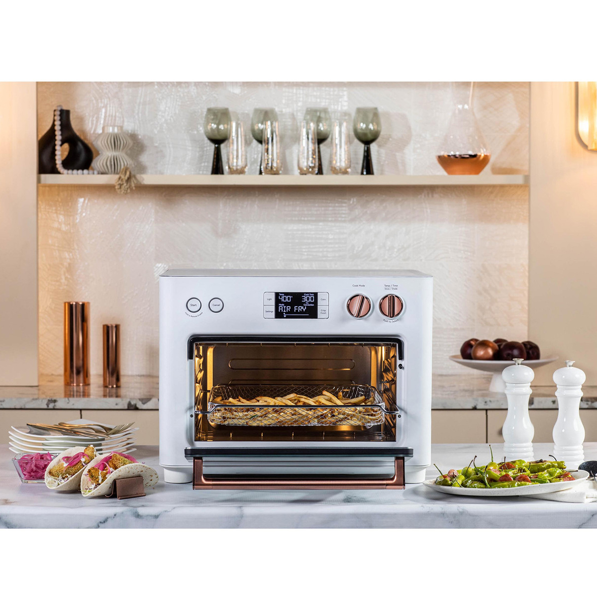Cafe Couture Toaster Oven with Air Fry - Matte White | P.C. Richard & Son