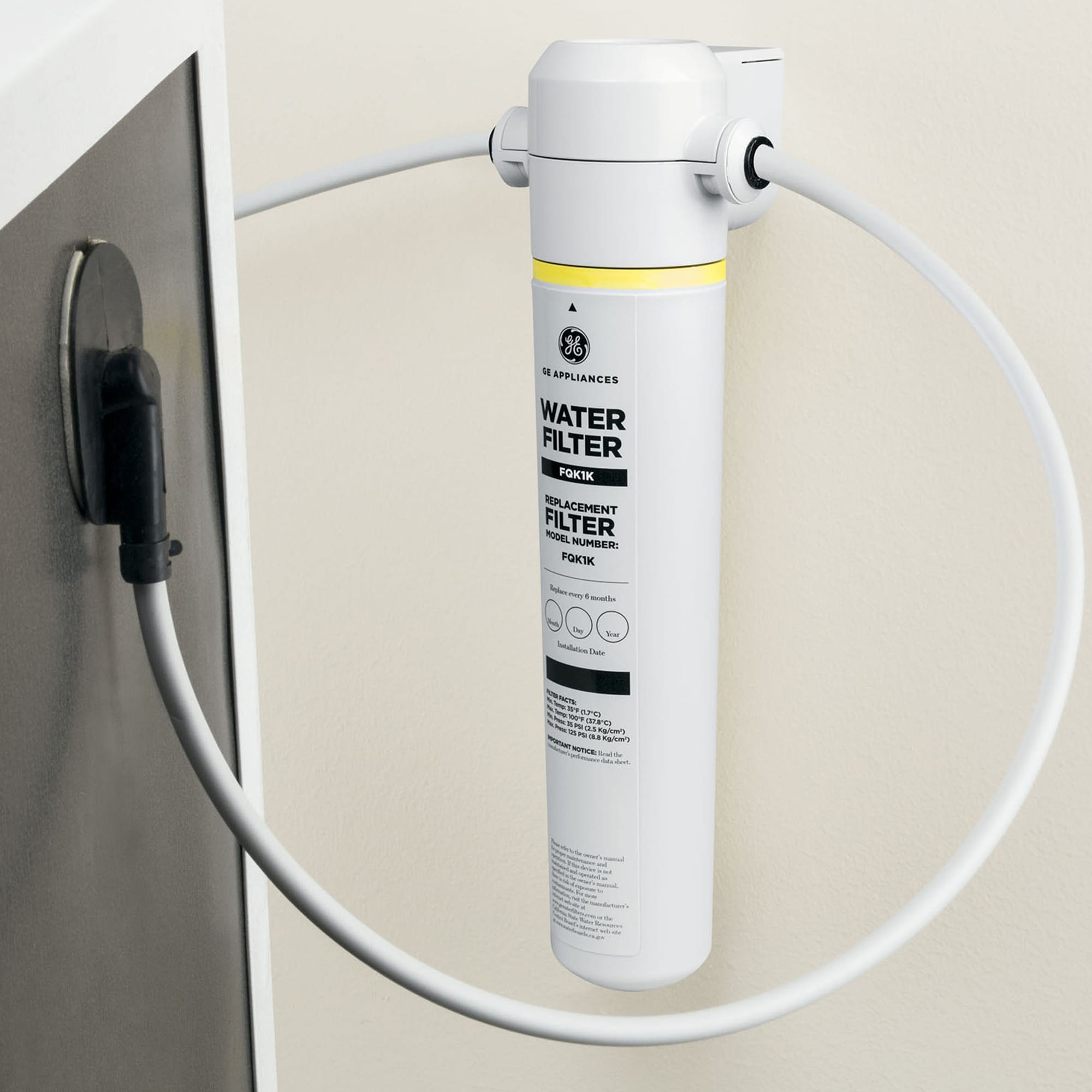 GE In-Line Water Filtration System for Refrigerators or Icemakers - White, , hires