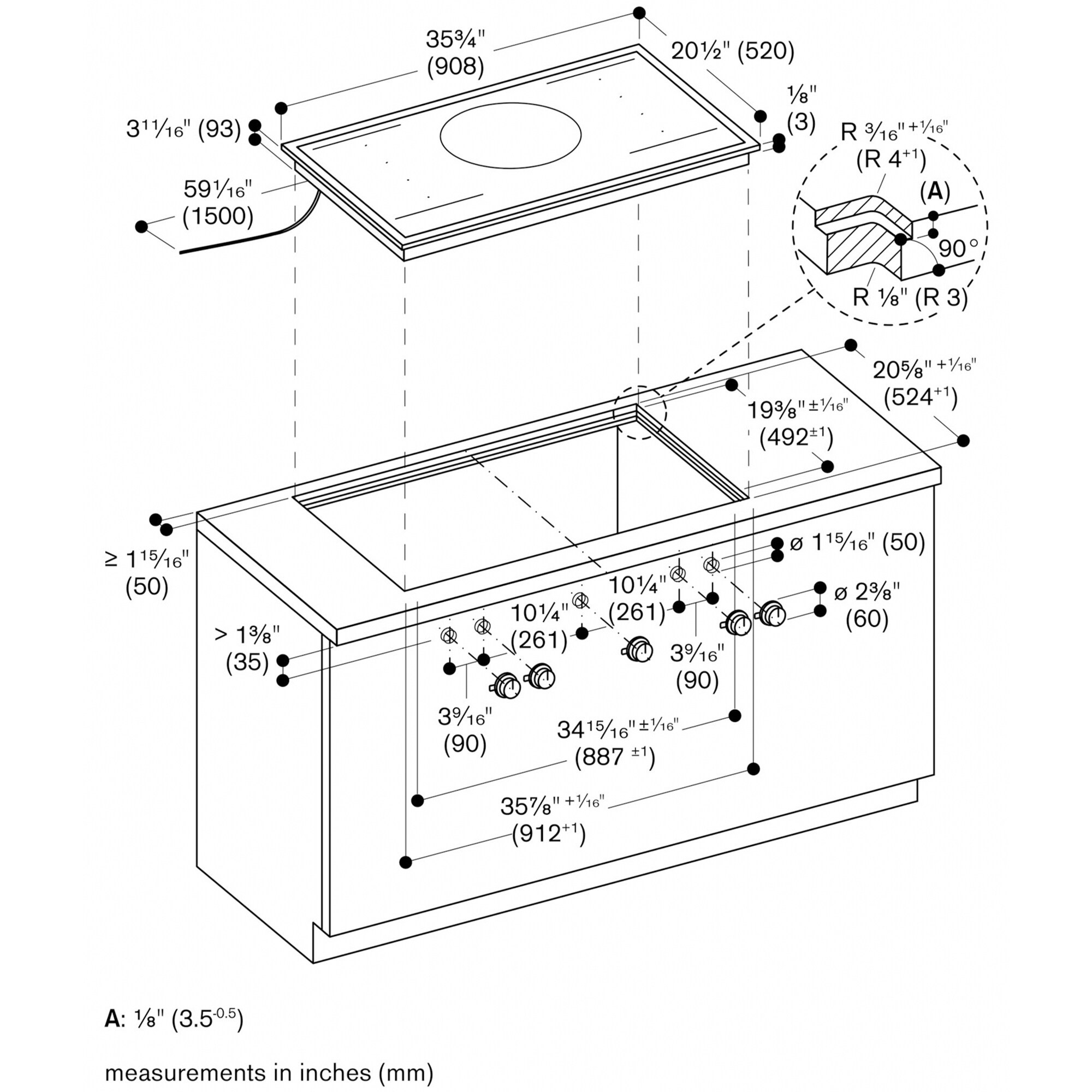 Gaggenau Vario 400 Series 36 in. 5-Burner Smart Induction Cooktop with Power Burner - Stainless Steel, , hires