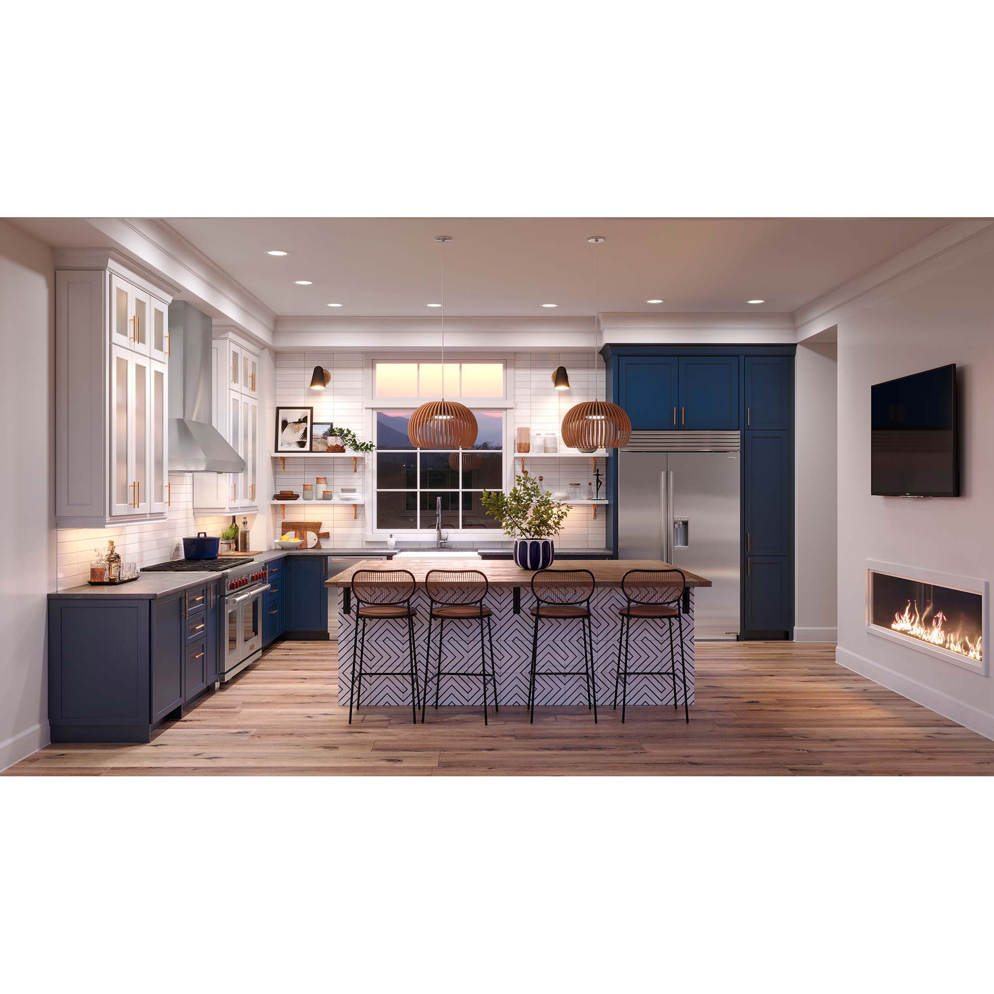 Wolf 48 in. Ducted Chimney Style Range Hood with 3 LED Lights - Stainless Steel, , hires