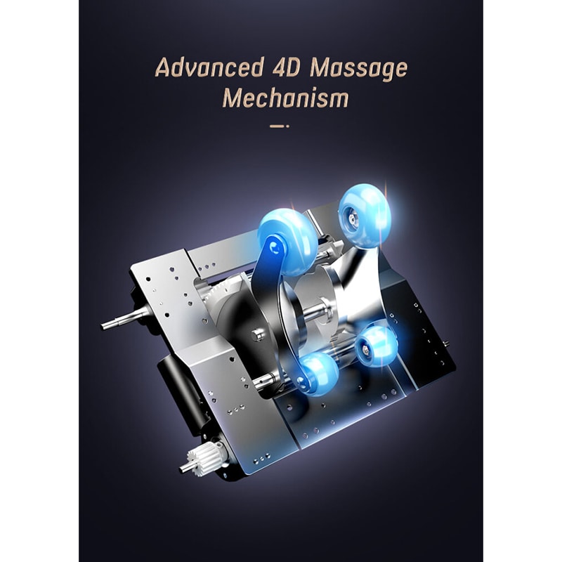 Lifesmart 4D Zero Gravity Massage Chair with Bluetooth Speakers - Gray & Black, , hires