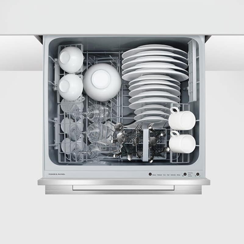 Fisher & Paykel Series 9 24 in. Smart Dishwasher with Top Control & 42 dBa Sound Level - Stainless Steel, , hires