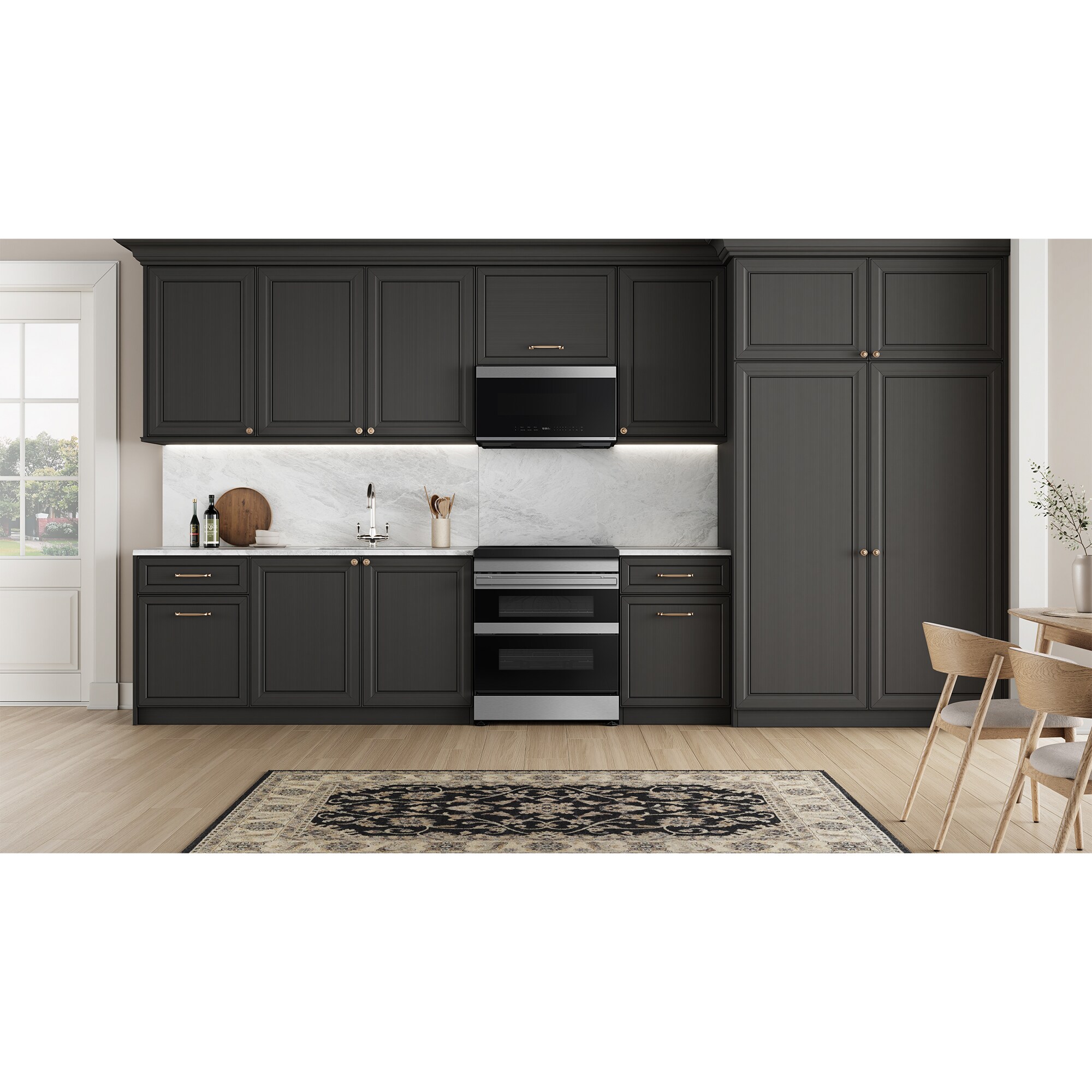 Samsung Bespoke 30 in. 6.1 cu. ft. Smart Air Fry True European Convection Double Oven Slide-In Electric Range with 4 Induction Burners - Stainless Steel, , hires