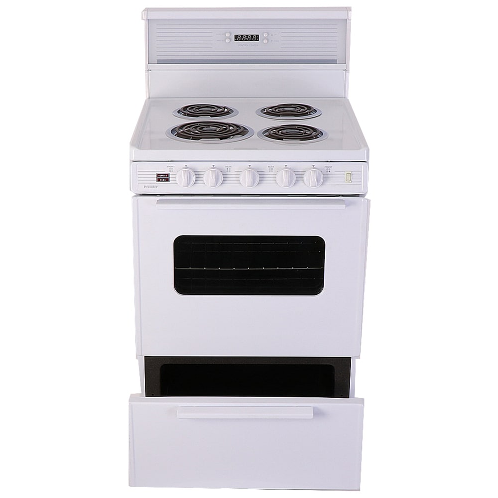 Premier 24 in. 3 cu. ft. Electric Range with Coil Burners - White, White, hires