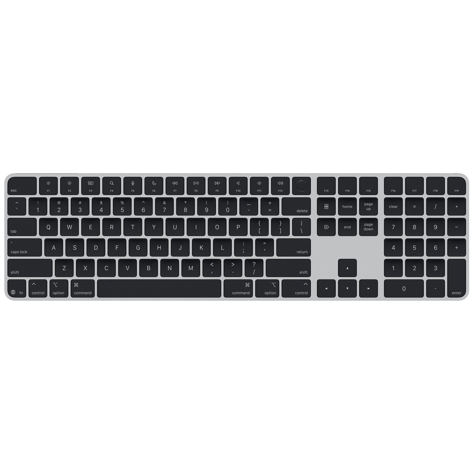 Apple Magic Keyboard with Touch ID and Numeric Keypad for Mac models with Apple silicon (USB-C) - Black Keys, , hires