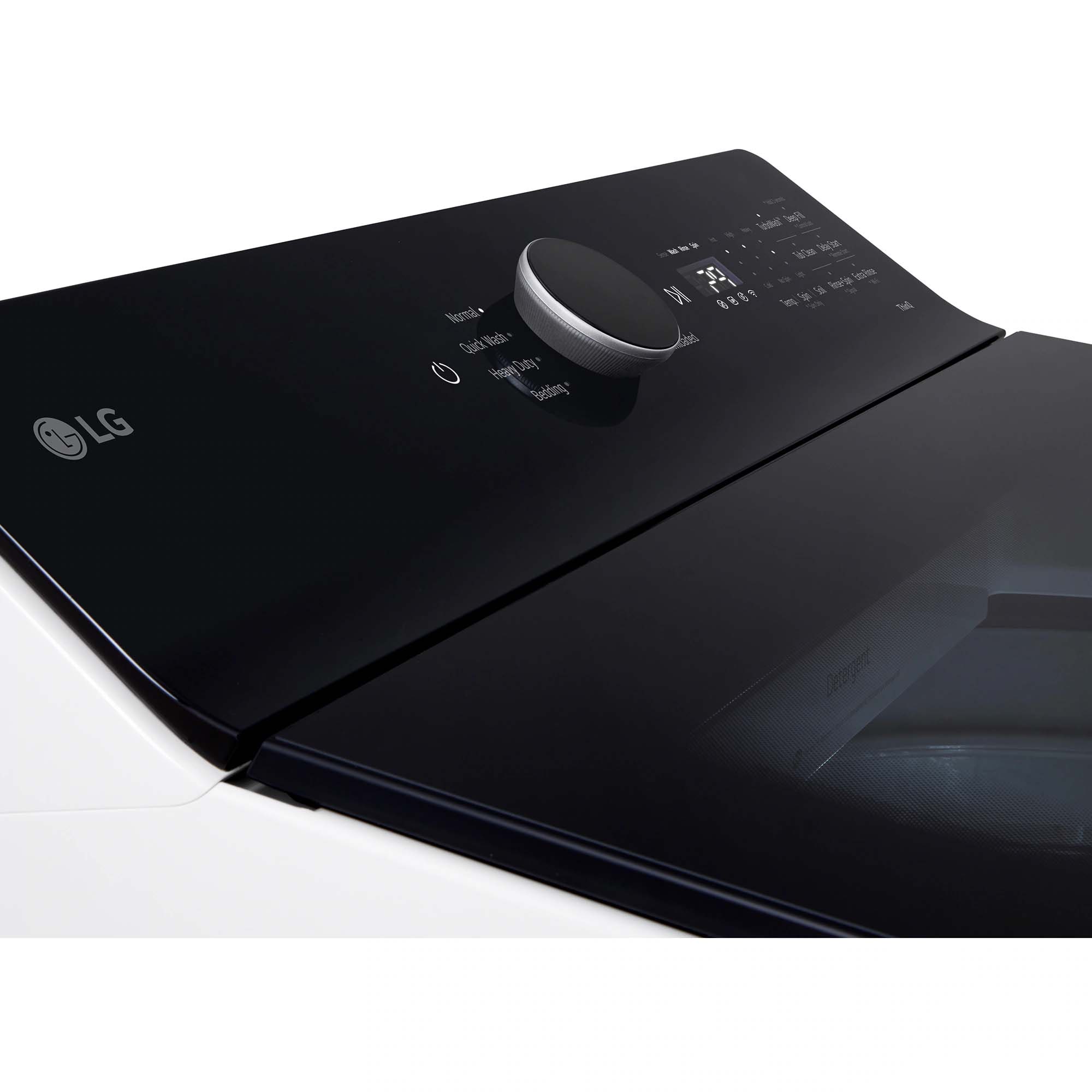 LG 27 in. 5.5 cu. ft. Smart Top Load Washer with EasyUnload, TurboWash3D Technology & AI Sensing - Alpine White, Alpine White, hires