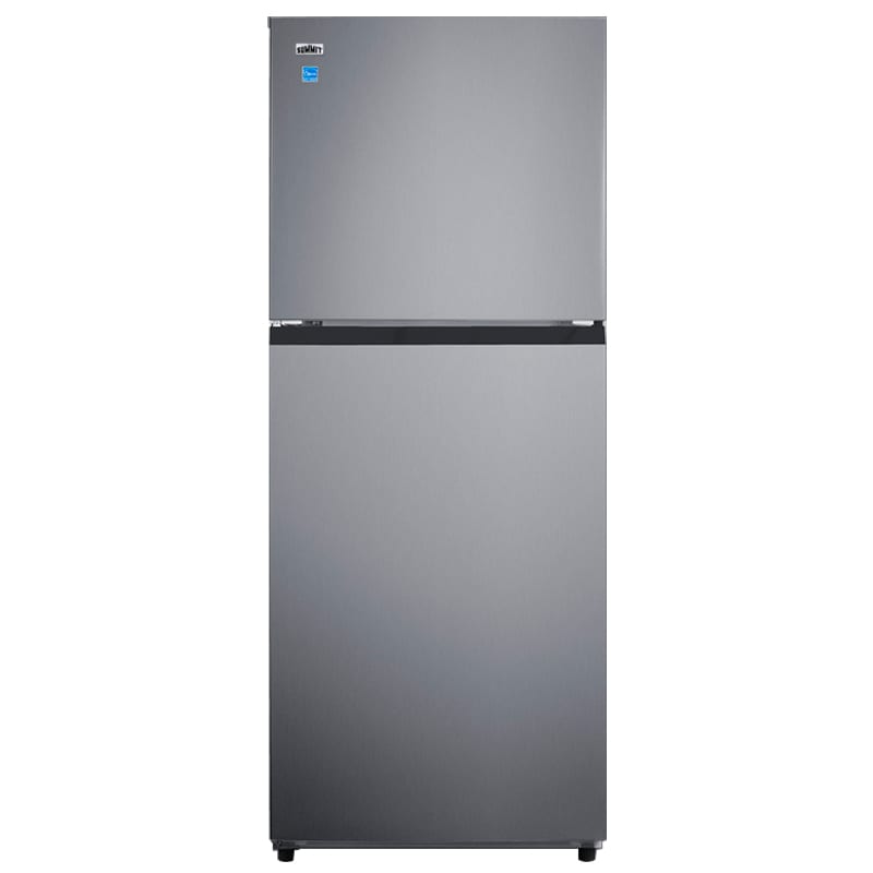 Summit 24 in. 10.1 cu. ft. Left-Hinged Top Freezer Refrigerator with Ice Maker - Stainless Steel Look, , hires