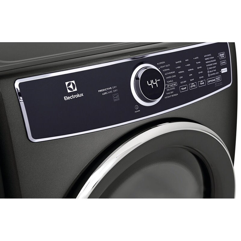 Electrolux 500 Series 27 in. 8.0 cu. ft. Stackable Electric Dryer with Predictive Dry, Instant Refresh, Perfect Steam & Sanitize Cycle - Titanium, Titanium, hires