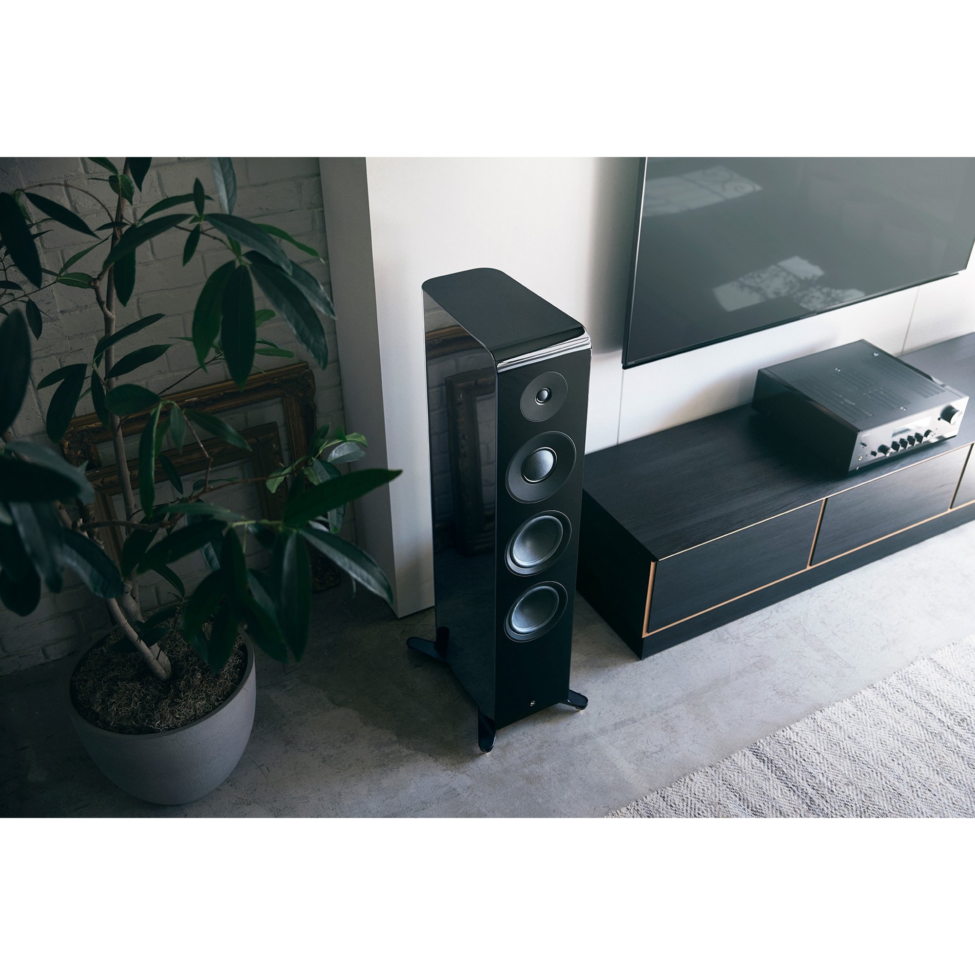 Yamaha 3-Way Floorstanding Speaker - Black, , hires