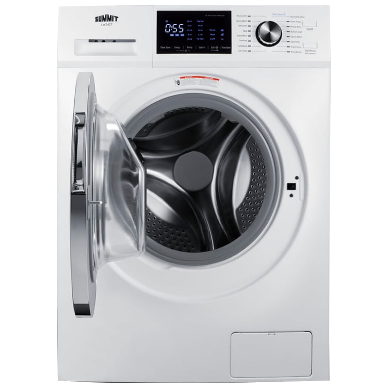 Summit 24 in. 2.7 cu. ft. Stackable Front Load Washer with Sanitize Cycle - White, , hires