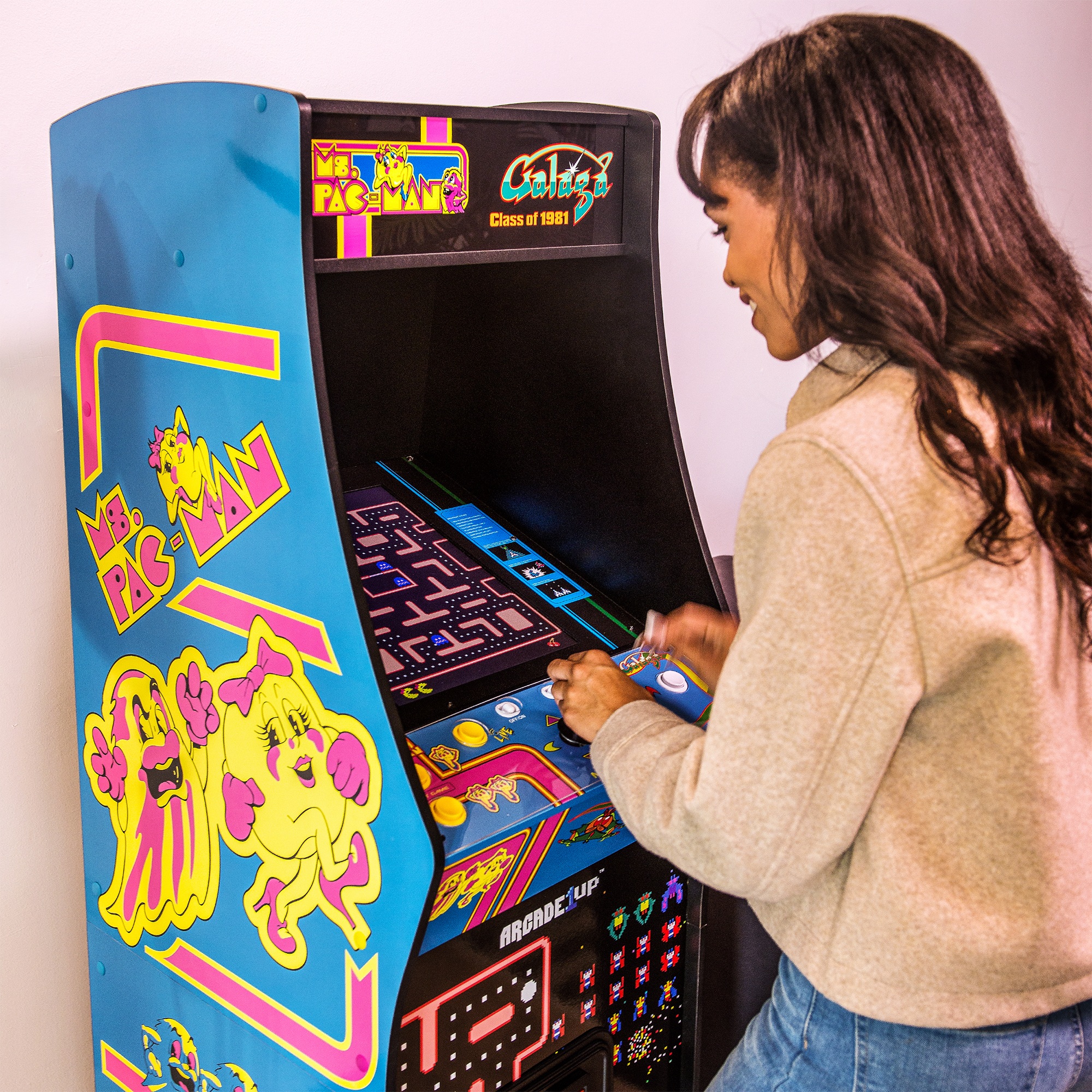 Arcade1Up Ms. PAC-MAN & GALAGA Class of 81 Deluxe Arcade Game | P.C ...