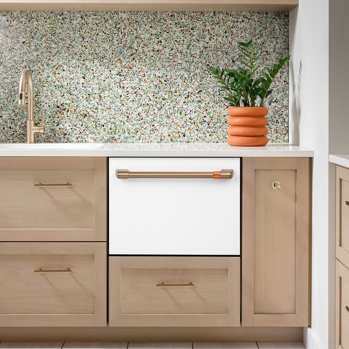 Cafe 24 in. Smart Dishwasher with Top Control & 45 dBa Sound Level - Matte White, , hires