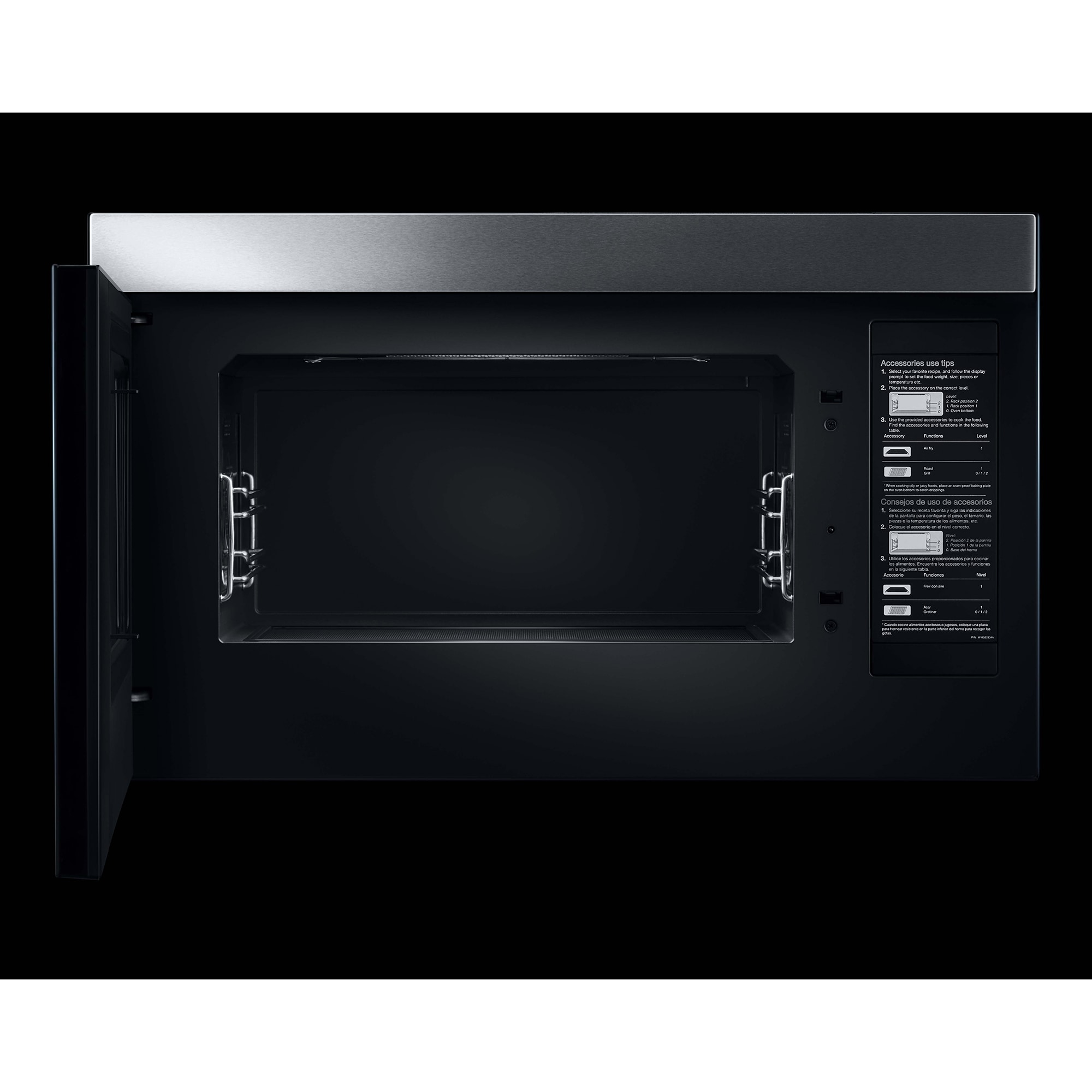 JennAir 30 in. 1.1 cu. ft. 1000W Smart Over-the-Range Microwave with 400 CFM, Convection & Sensor Cooking - Floating Glass Black, , hires