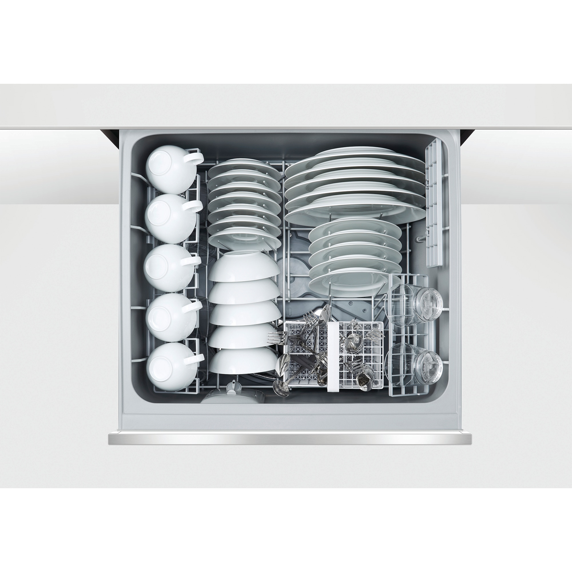 Fisher & Paykel Series 7 24 in. Smart Dishwasher with Front Control, 42 dBa Sound Level & Pocket - Stainless Steel, , hires