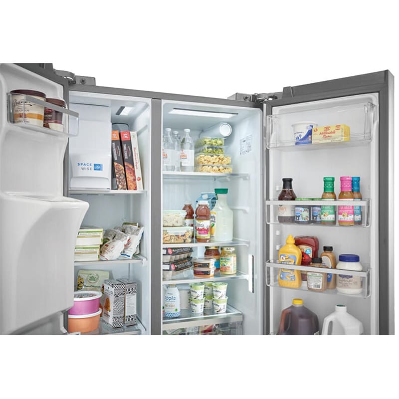 Frigidaire Gallery 36 in. 22.3 cu. ft. Counter Depth Side by Side Refrigerator with Ice & Water Dispenser - Stainless Steel, Stainless Steel, hires