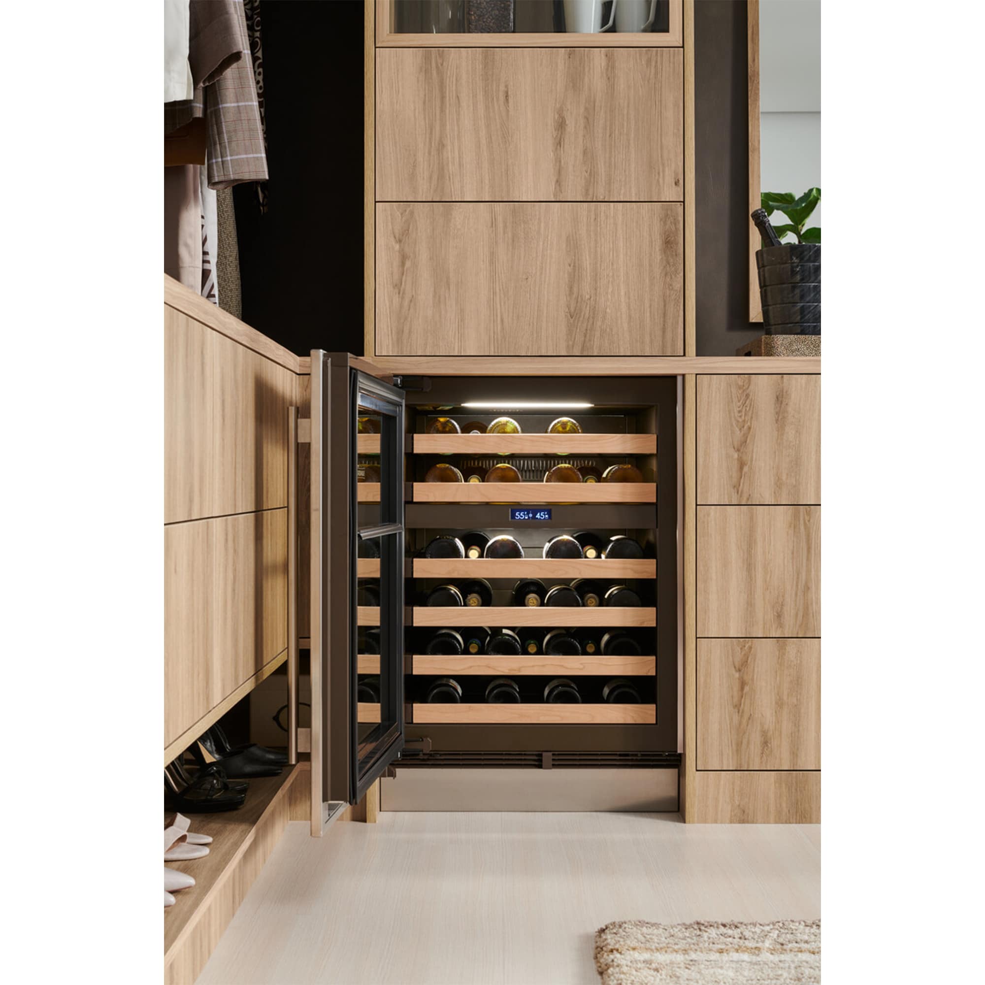 Sub-Zero Designer Series 24 in. Undercounter Smart Wine Cooler with Wood Racks, Dual Temperature Zones & 42 Bottle Capacity - Custom Panel Ready, , hires