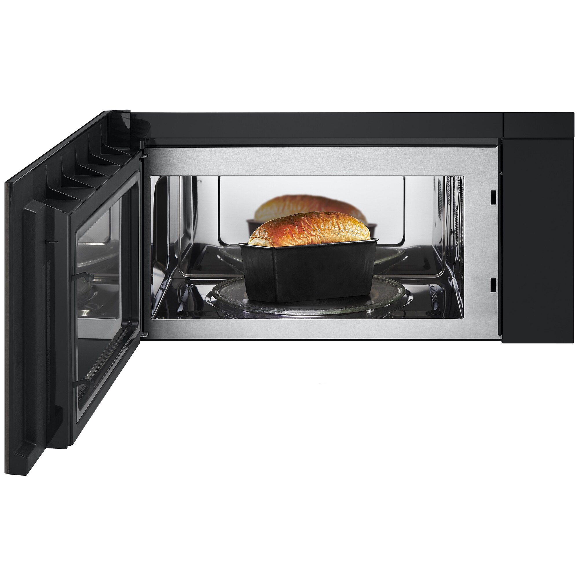 LG 30 in. 1.7 cu. ft. 950W Smart Over-the-Range Microwave with 300 CFM, Convection & Sensor Cooking - PrintProof Black Stainless Steel, PrintProof Black Stainless Steel, hires