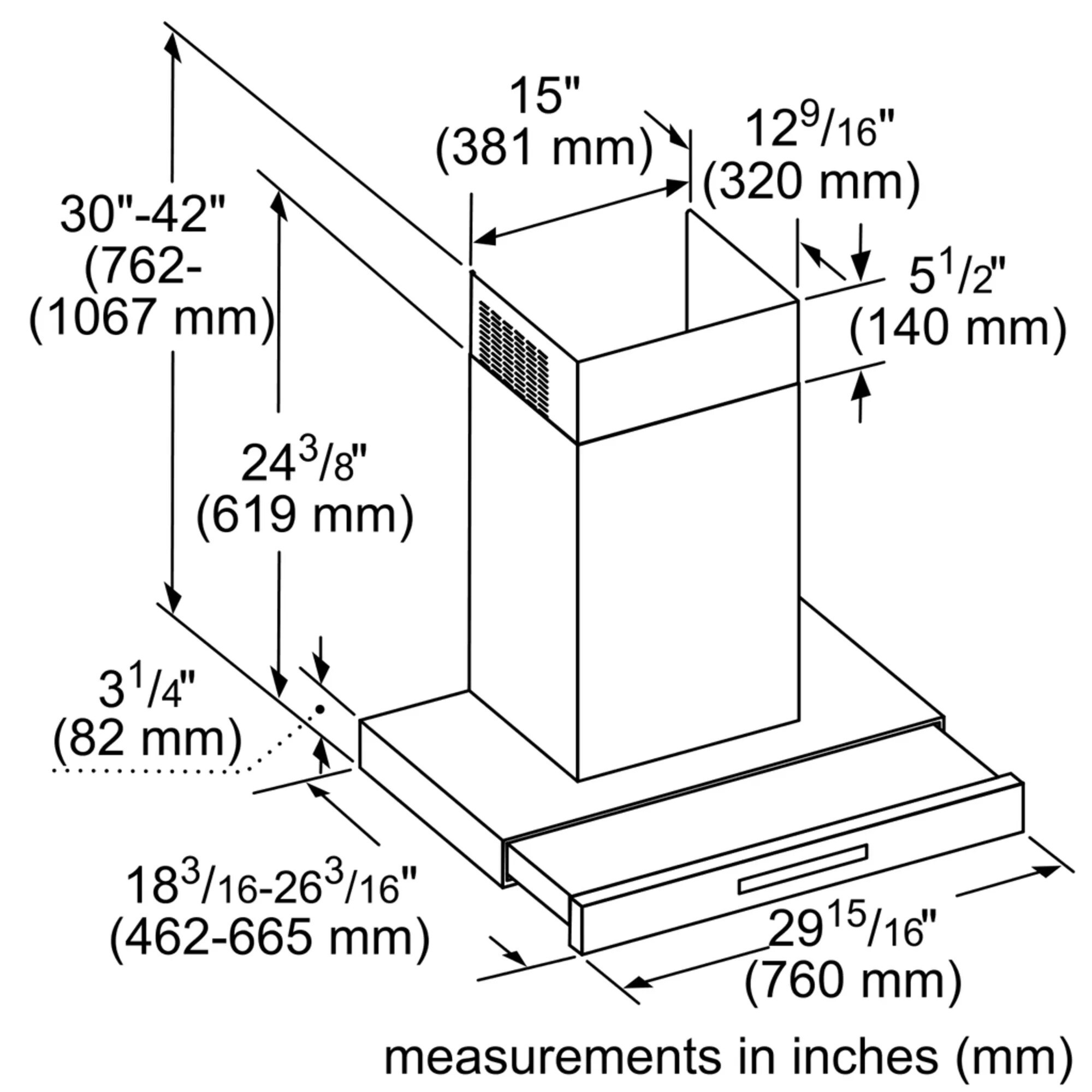 Thermador 30 in. Standard Style Range Hood with 4 Speed Settings