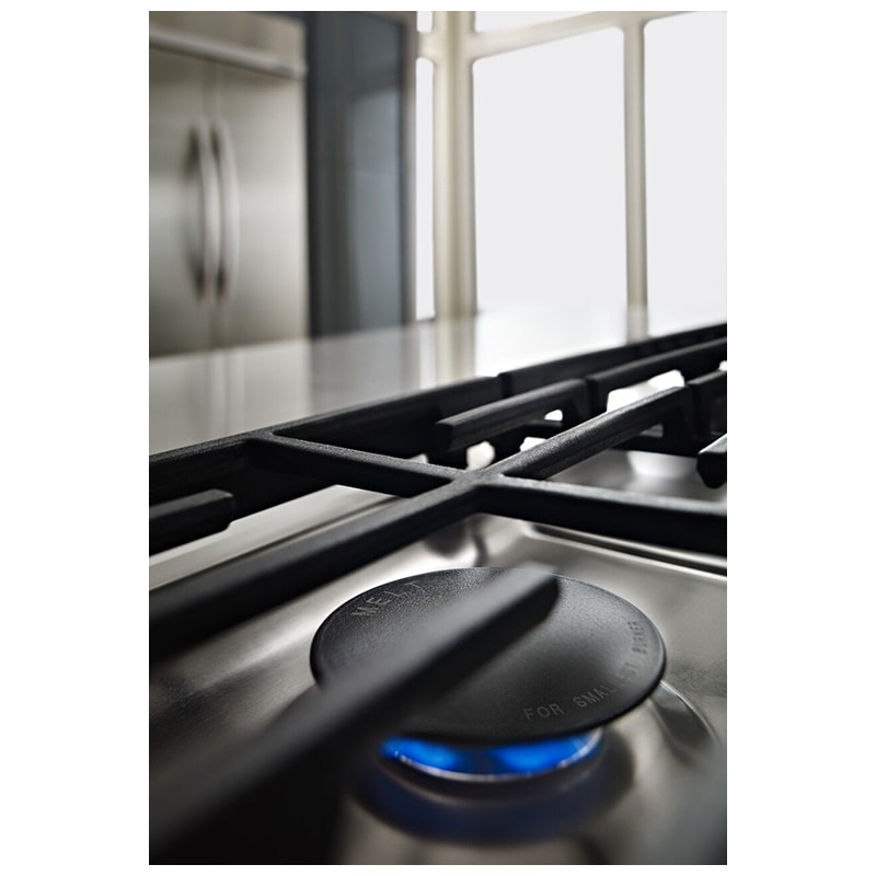 KitchenAid 36 in. 5-Burner Natural Gas Cooktop with Simmer Burner & Power Burner - Stainless Steel, , hires