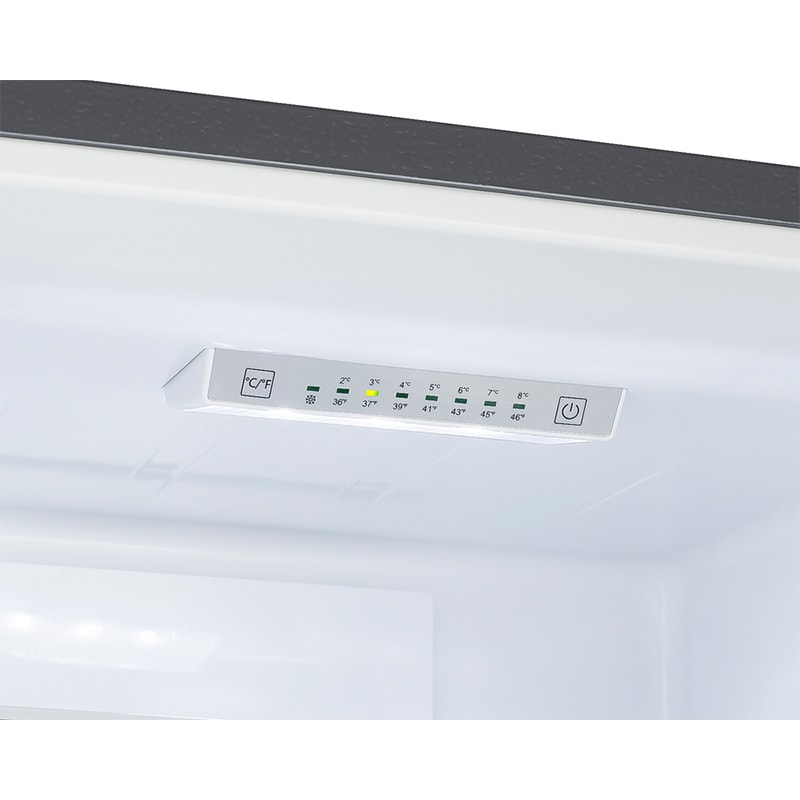 Summit Thin Line 24 in. 10.8 cu. ft. Counter Depth Bottom Freezer Refrigerator - Stainless Steel Look, , hires