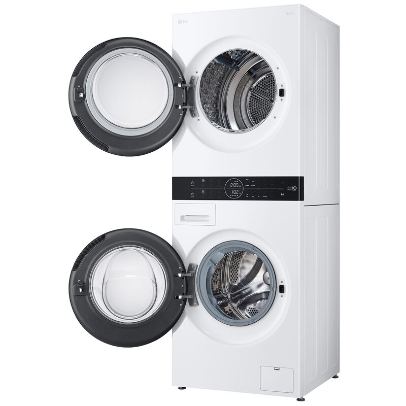LG 24 in. 2.8 cu. ft. Smart Electric Front Load Ventless WashTower with Heat Pump, Center Control, Sensor Dry, Sanitize & Steam Cycle - White, , hires