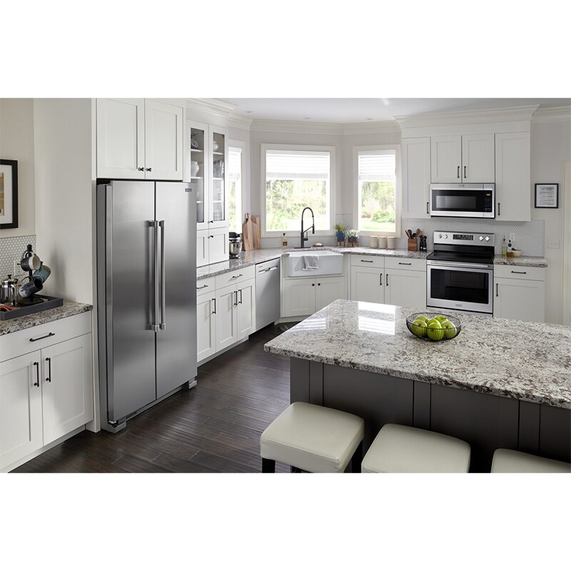Maytag 36 in. 24.9 cu. ft. Side by Side Refrigerator - Fingerprint Resistant Stainless Steel, , hires