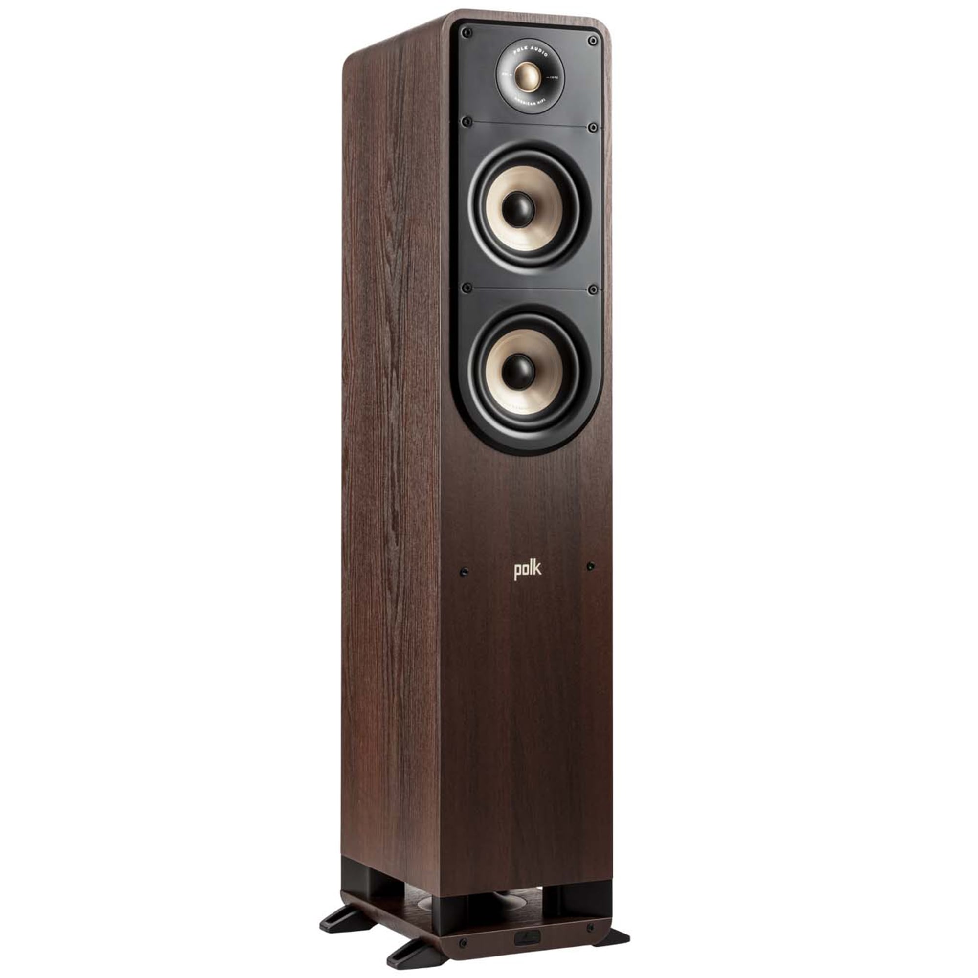 Polk Signature Elite ES50 High-Quality Compact Floor-Standing Tower Speaker - Brown, Brown, hires