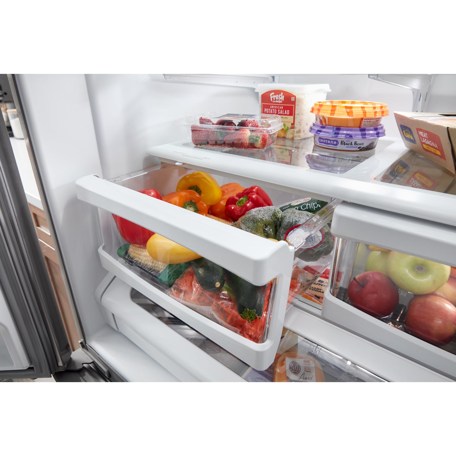 Maytag 36 in. 25.2 cu. ft. French Door Refrigerator with Ice Maker - Fingerprint Resistant Stainless Steel, , hires