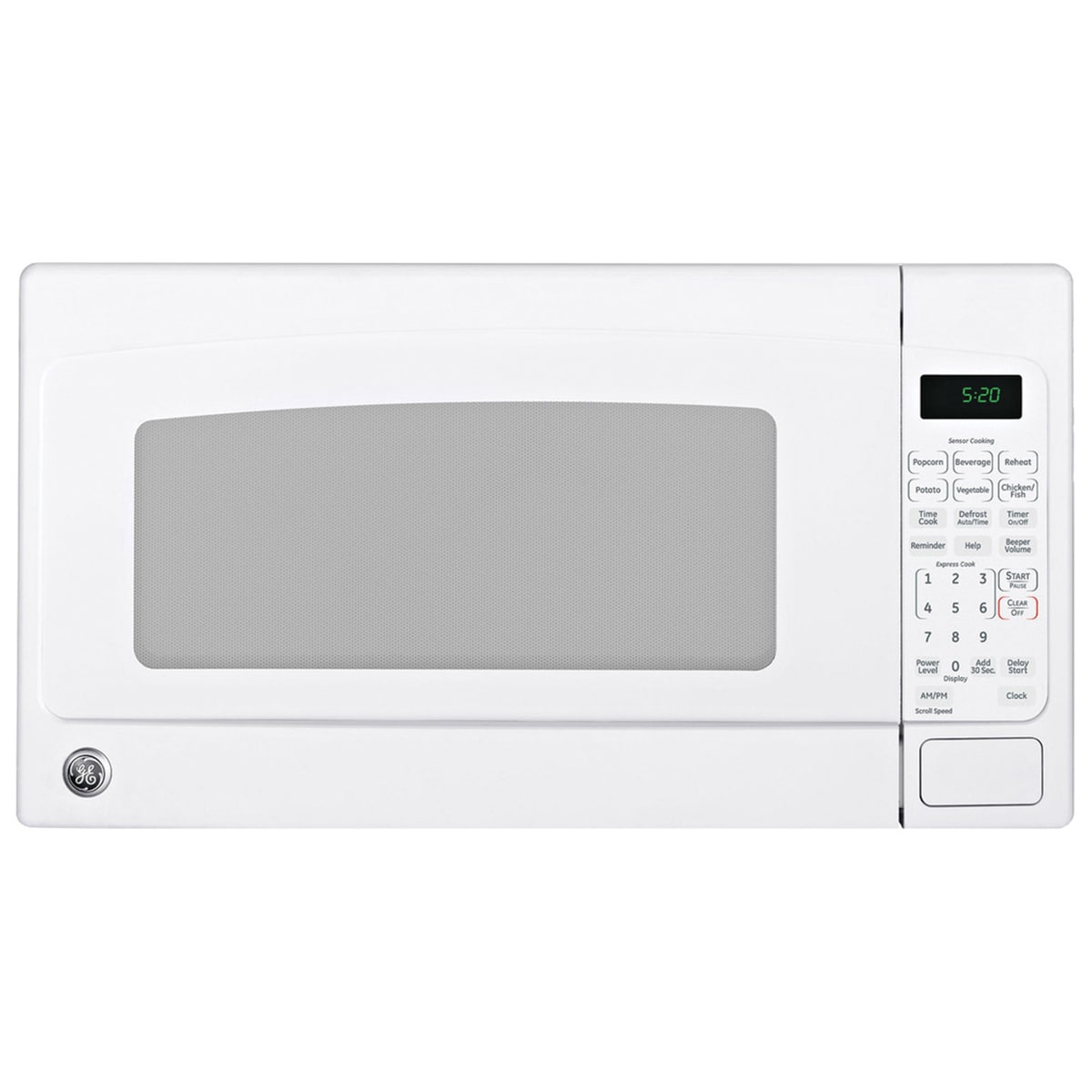 GE 24 in. 2.0 cu. ft. 1200W Countertop Microwave with Sensor Cooking - White, White, hires
