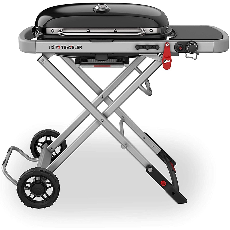 Weber Traveler 1-Burner Portable Liquid Propane Gas Grill - Black, , hires