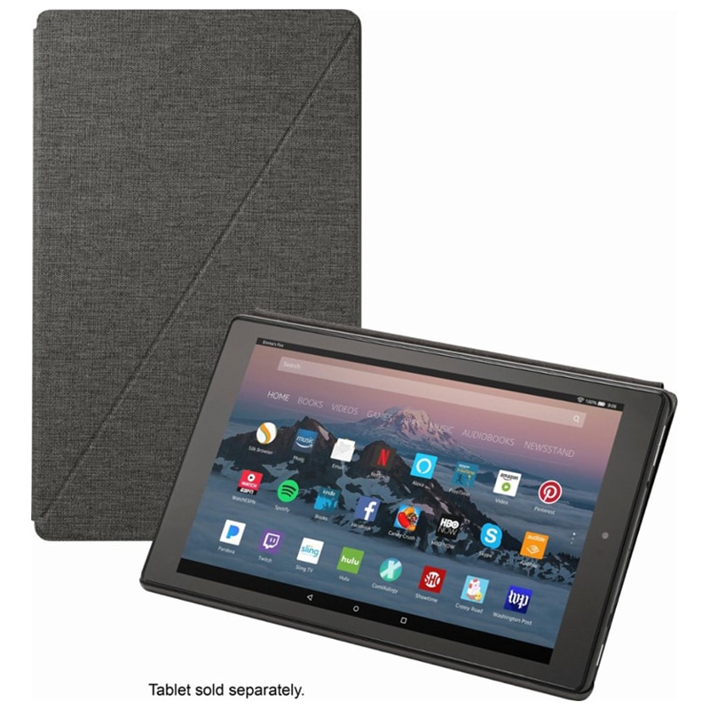 Amazon Folio Case for FireHD 10 (7th Generation) - Charcoal Black, , hires
