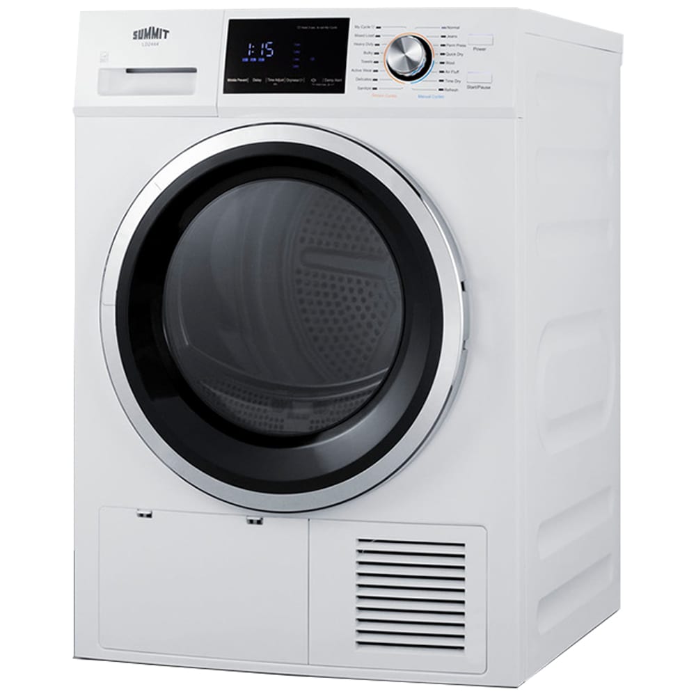 Summit 24 in. 4.4 cu. ft. Stackable Ventless Electric Dryer with Heat Pump, Sensor Dry & Sanitize Cycle - White, , hires
