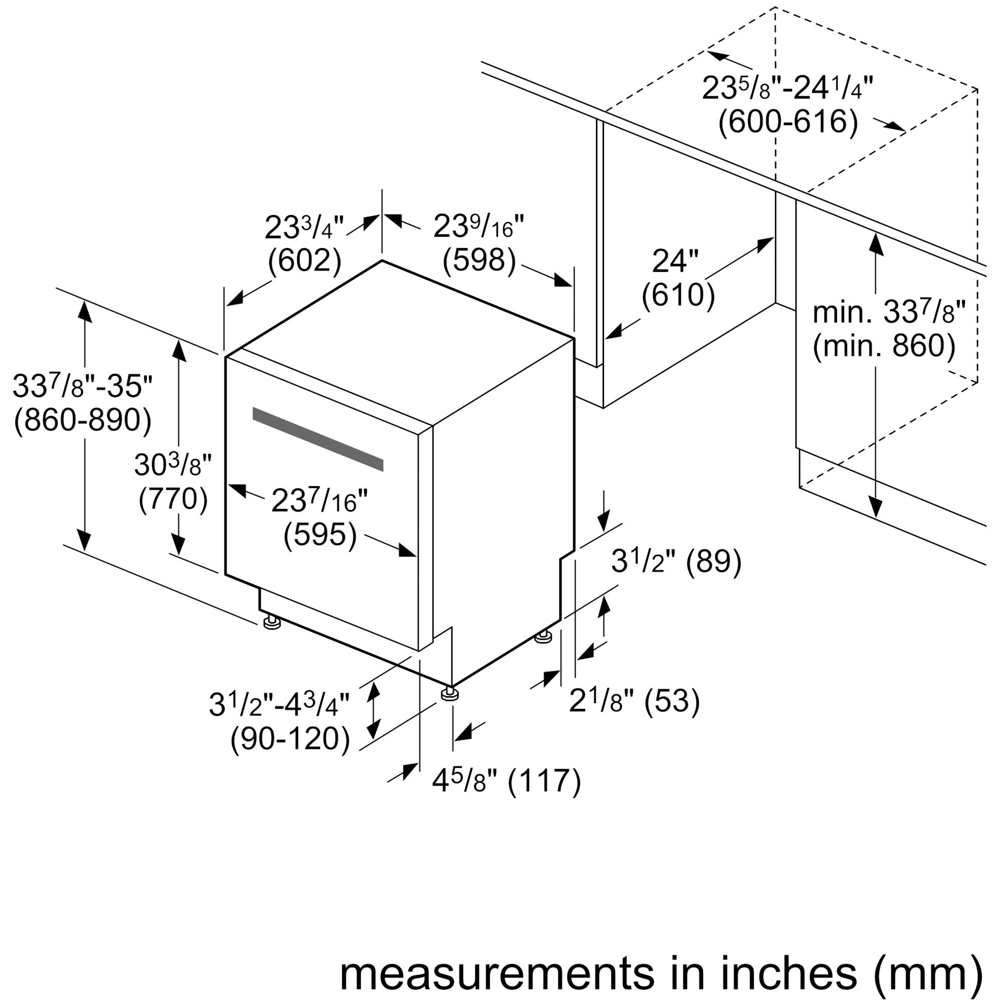 Bosch 300 Series 24 in. Top Control Smart Dishwasher with 46 dBa Sound Level, 3rd-Rack, PureDry & Pocket - White, White, hires