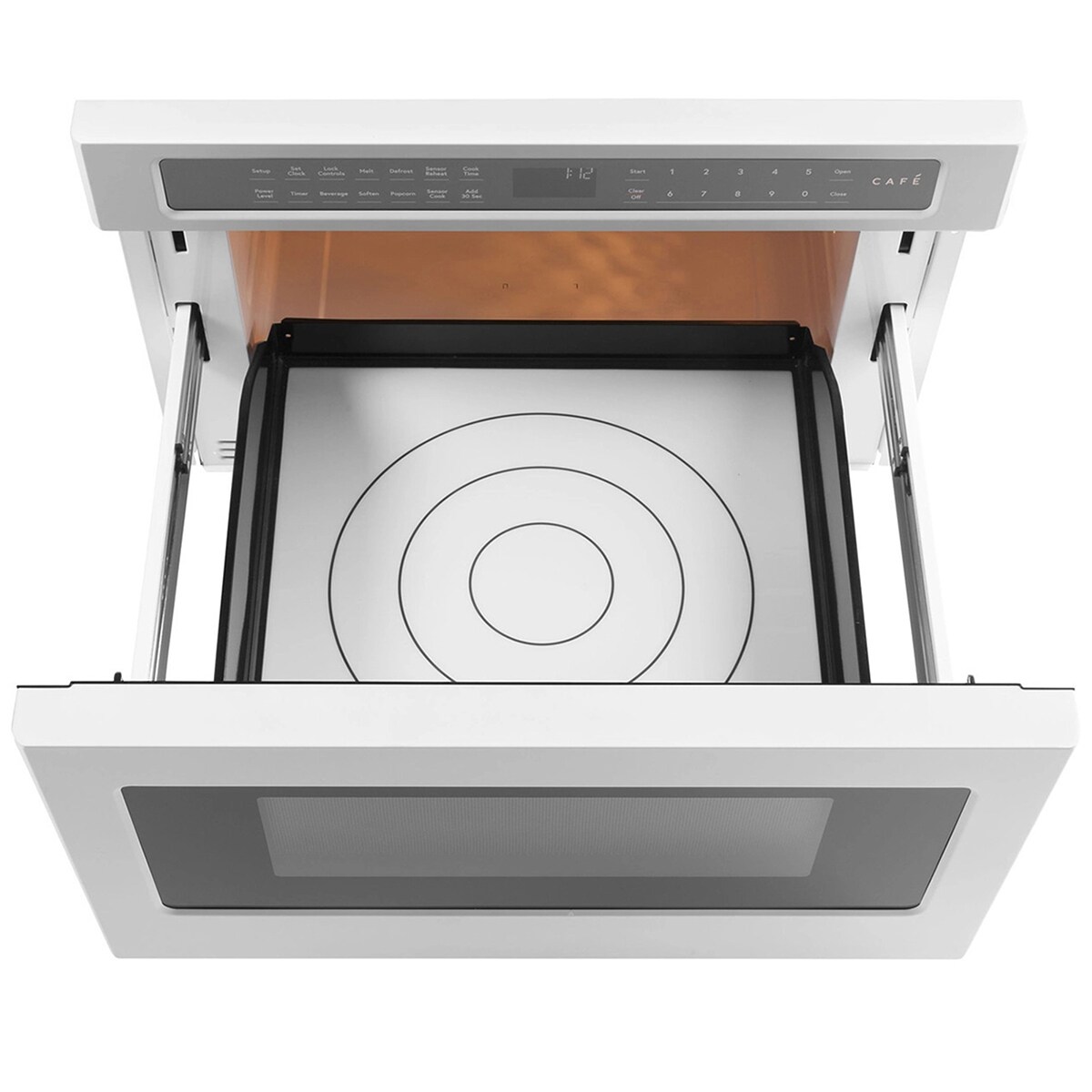 Cafe 24 in. 1.2 cu. ft. 1000W Drawer Microwave with Sensor Cooking - Matte White, Matte White, hires