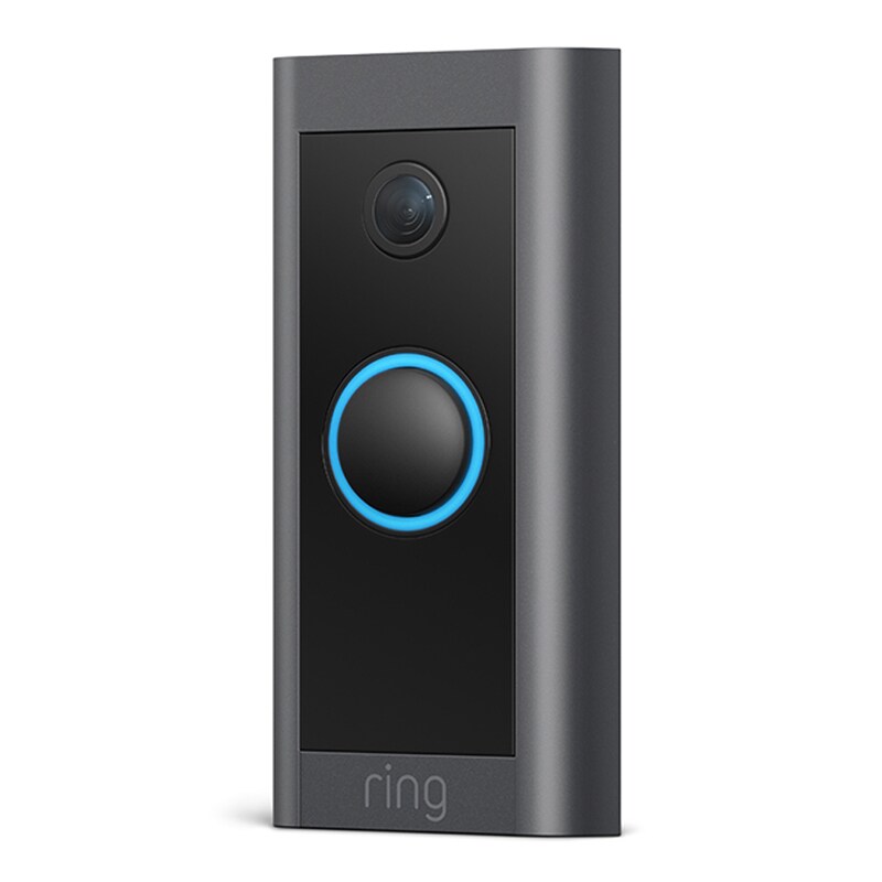Ring - Wi-Fi Video Doorbell - Wired - Black, , hires