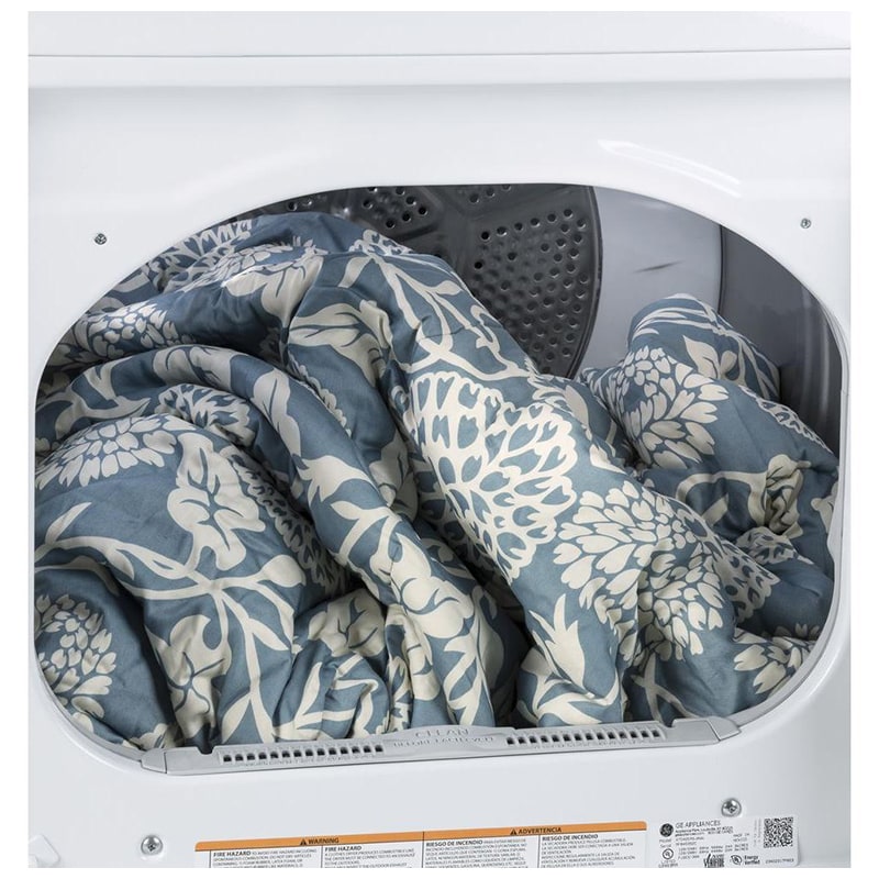 GE 27 in. 7.2 cu. ft. Electric Dryer with Aluminized Alloy Drum & Sensor Dry - White, , hires