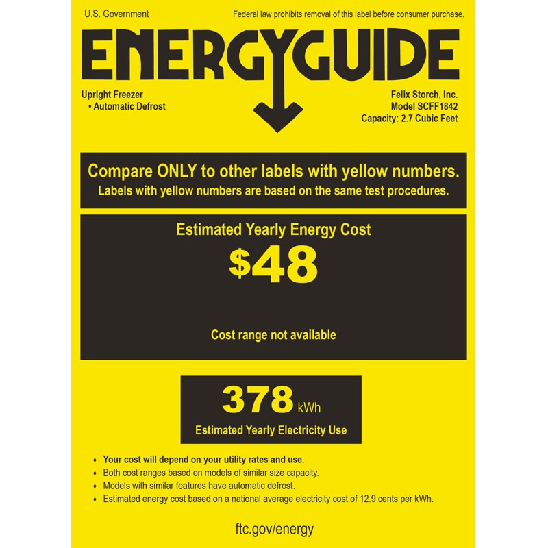 Summit 18 in. 2.7 cu. ft. Built-in Frost Free Compact Upright Freezer with Adjustable Shelves - Black, , hires