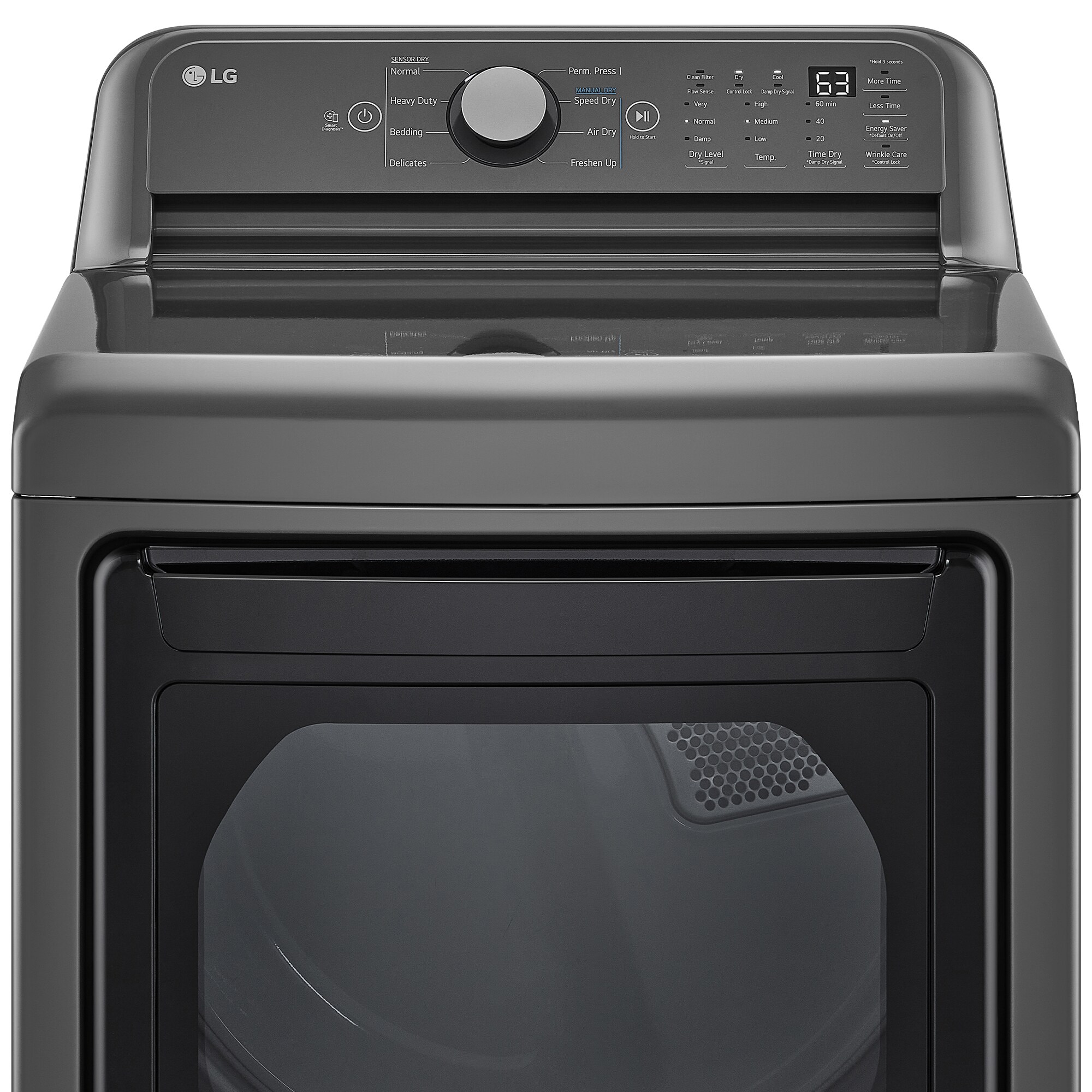 LG 27 in. 7.3 cu. ft. Gas Dryer with Flow Sense Duct Clogging Indicator