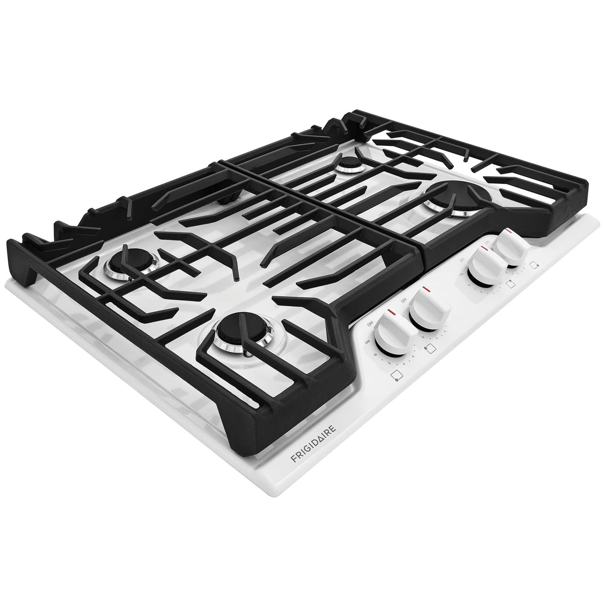 Frigidaire 30 in. 4-Burner Natural Gas Cooktop with Simmer Burner & Power Burner - White, White, hires