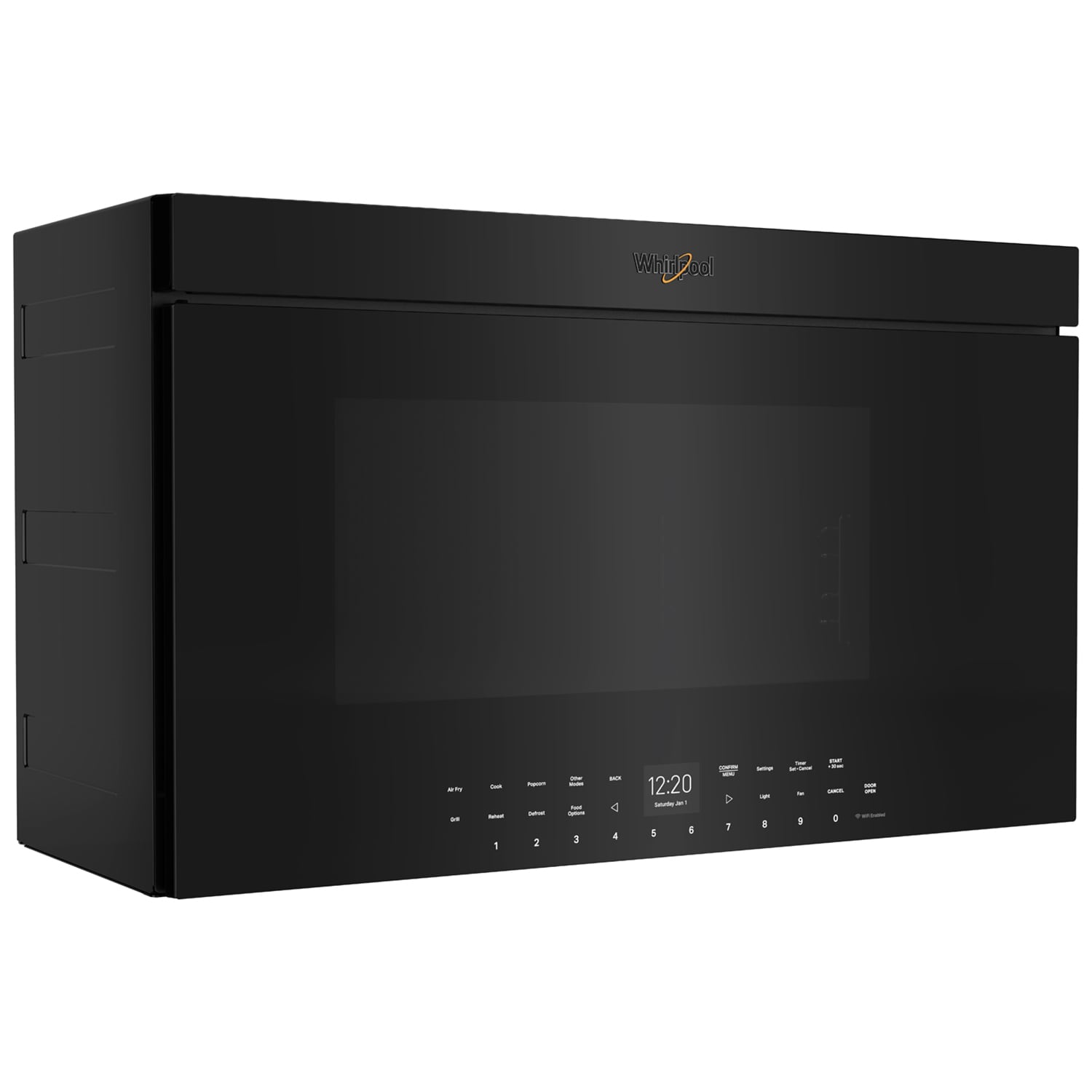 Whirlpool 30 in. 1.1 cu. ft. 900W Smart Over-the-Range Microwave with 400 CFM, Convection & Sensor Cooking - Black, Black, hires