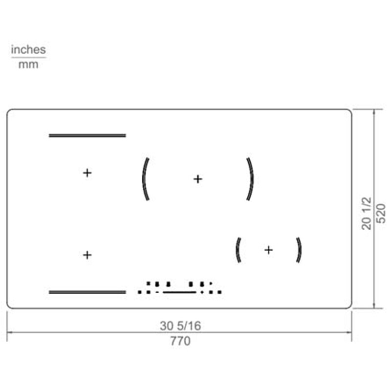 Bertazzoni 30 in. 4-Burner Induction Cooktop with Power Burner - Black Glass, , hires