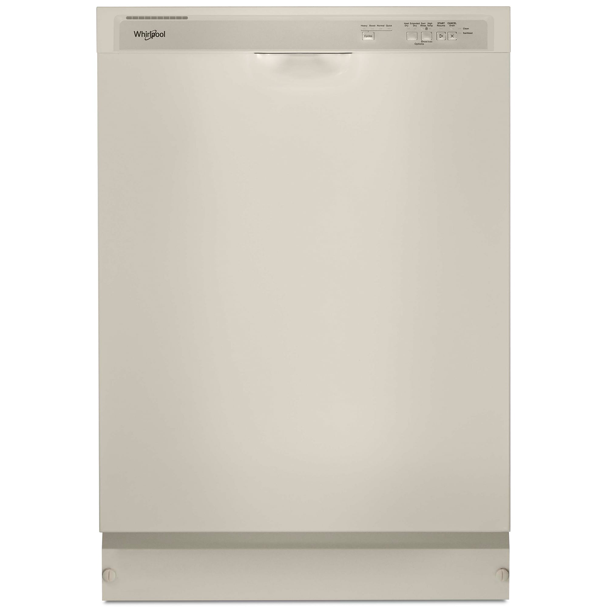 Whirlpool 24 in. Front Control Dishwasher with 57 dBa Sound Level & Pocket - Biscuit, Biscuit, hires