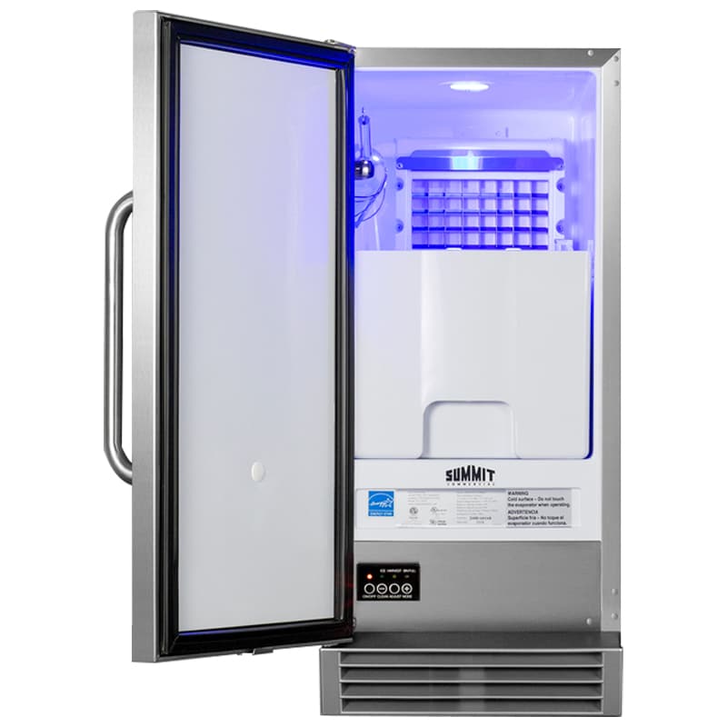 Summit 15 in. Ice Maker with 25 Lbs. Ice Storage Capacity, Clear Ice