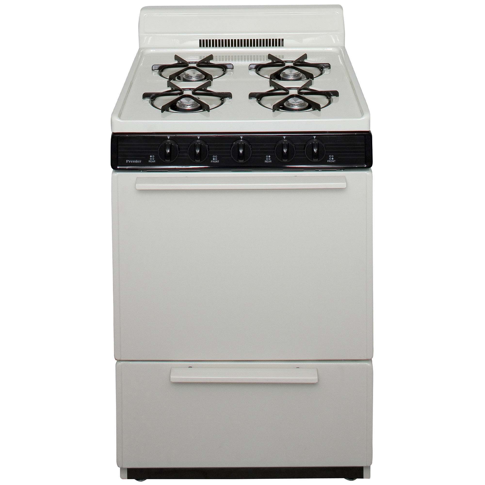 Premier 24 in. 2.9 cu. ft. Gas Range with Open Burners - Bisque, , hires